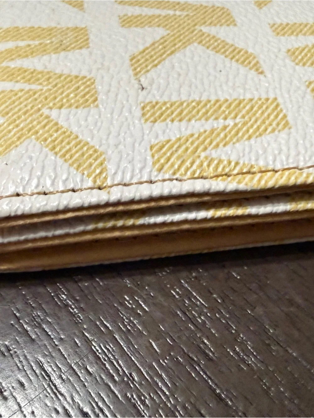 Michael Kors Beige and White Logo Wallet